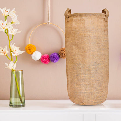 Wholesale Ecofriendly Natural Burlap  Jute Storage Bins  (Packs of 8)