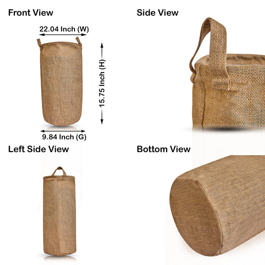 Wholesale Ecofriendly Natural Burlap Jute Laundry Basket  (Packs of 8)