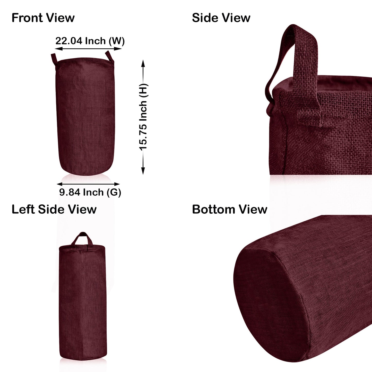 Wholesale Coloured Jute Burlap Laundry Storage Basket  (Set of 4)