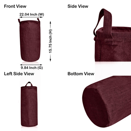Wholesale Coloured Jute Burlap Laundry Storage Basket  (Set of 4)