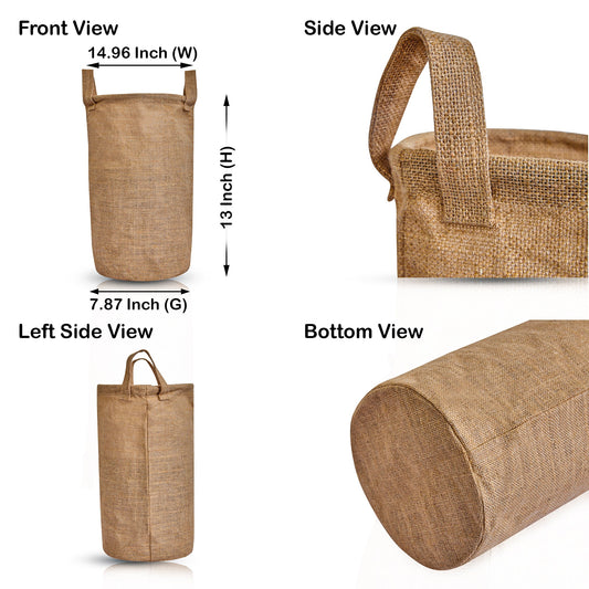 Wholesale Ecofriendly Natural Burlap  Jute Storage for toys  (Packs of 8)