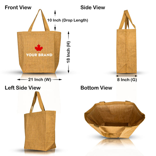 Reusable Jute Tote Bags –Wholesale Eco-Friendly Burlap Bags for Groceries, Gifts,Weddings (Packs of 12)