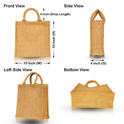 Jute Tote Bags – Wholesale Reusable Eco-Friendly Burlap Bags for Gifts, Grocery, Party Favors & Daily Use (Packs of 8)