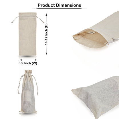 Jute Wine Bottle Bags – Wholesale Reusable Gift Covers with Ropes for Gifting, Parties, Weddings & Holidays (Packs of 12 )