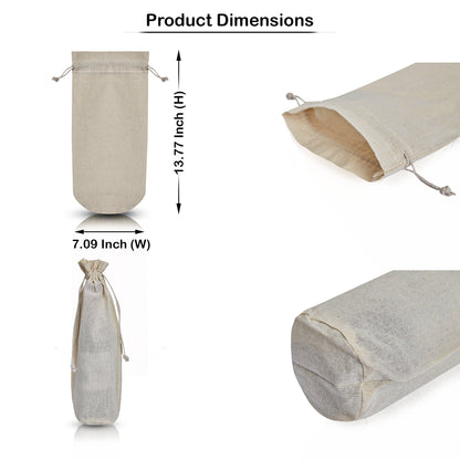 Natural Wholesale Reusable Jute Burlap Gift Pouches with Drawstring – For Gifting, Weddings & Events (Pack of 12)