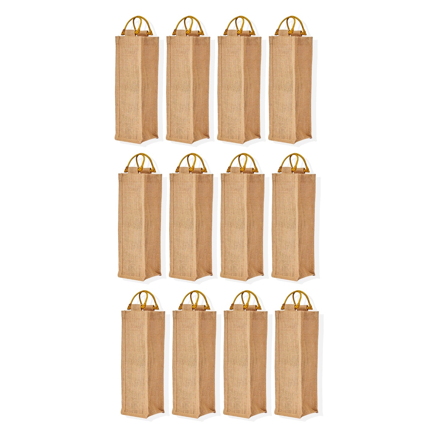 Jute Wine Gift Bags – Wholesale Reusable Bottle Pouches for Parties & Gifting (Pack of 12)