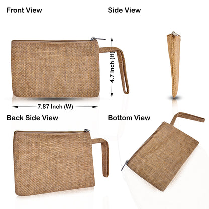 Travel Ready Travel  Burlap Cosmetic Makeup Organizer Bags for Women Wholesale Supply