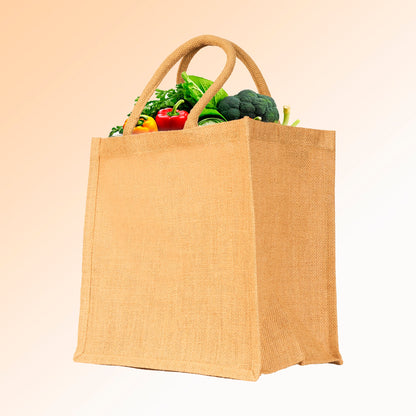 Burlap Wholesale Jute Tote Bag, Reusable Shopping Bags, Wedding, Gift, Reusable Grocery Bags (Packs of 8)