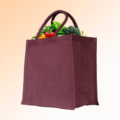 Wholesale Jute Promotional Shopping Bags – Red, Pink, Green & Orange for Gifts, Promotions & More (Packs of 4)