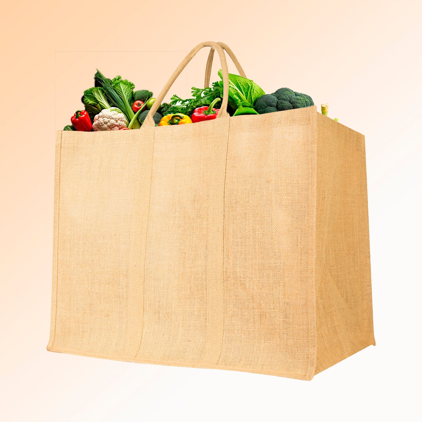 Eco-Friendly Jute Burlap Shopping Tote Bags – Wholesale Reusable Bags for Beach, Grocery, Gifts & Daily Use (Set of 8)