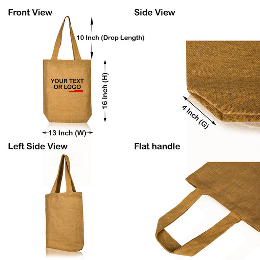 Burlap Jute Tote Bags – Wholesale Reusable Gift Bags for Women, Bridesmaids, Weddings, Shopping & Travel (Packs of 12)