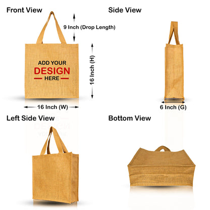 Wholesale Burlap Jute Tote Bags – Reusable Gift Bags for Women, Weddings, Shopping & Daily Use (Packs of 12)
