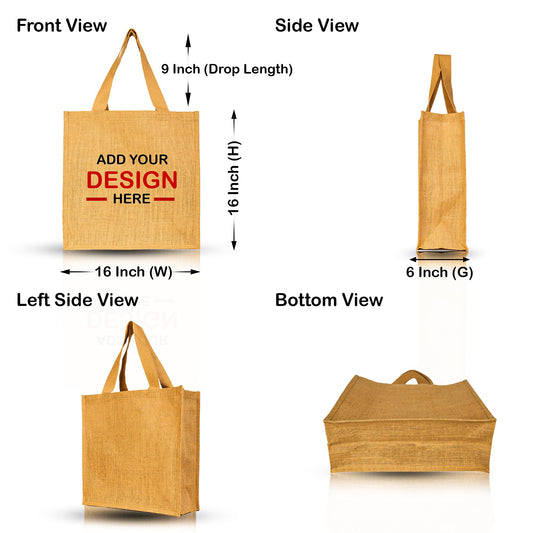 Wholesale Burlap Jute Tote Bags – Reusable Gift Bags for Women, Weddings, Shopping & Daily Use (Packs of 12)