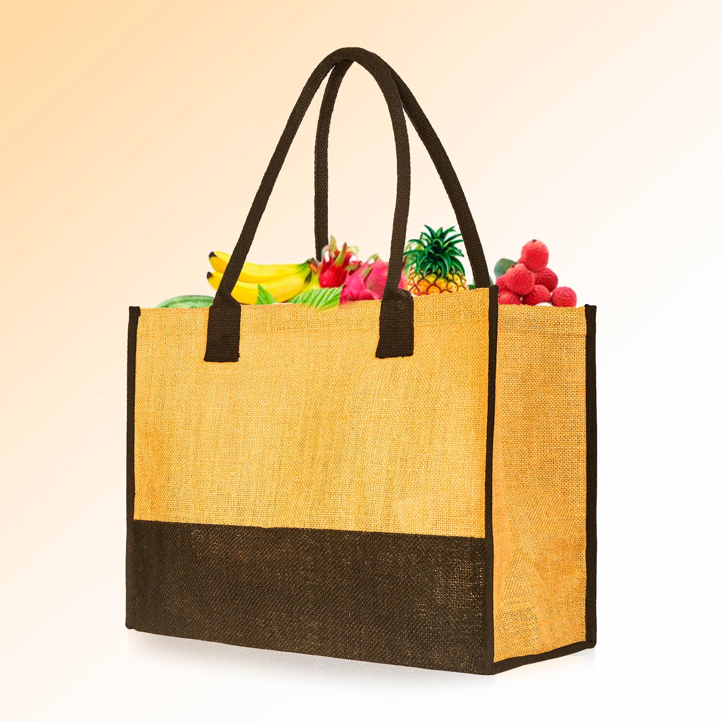 Reusable Jute Tote Bags- Wholesale Burlap Gift Bags for Women, Bridesmaids, Shopping (Packs of 12)