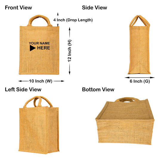 Burlap Jute Tote Bags– Wholesale Durable, Eco-Friendly Totes for Shopping, Weddings, Promotional (Packs of 8)