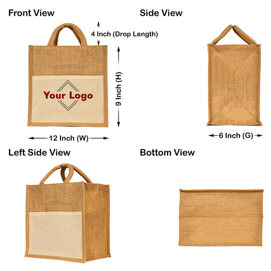 Multipurpose Jute Burlap Tote Bags – Wholesale Reusable Totes for Shopping, Beach, Gifts, DIY Crafts, & Weddings (Set of 8)