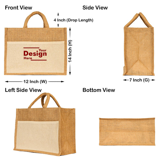 Jute Tote Bags, Wholesale Reusable Burlap Shopping & Beach Bags, DIY Craft Bags for Gifts, Travel, Wedding (Set of 8)