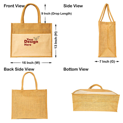 Reusable Jute Tote Bags – Wholesale Totes Bag for Shopping, Beach, Gifts, DIY Crafts, Travel & Wedding (Packs of 12)