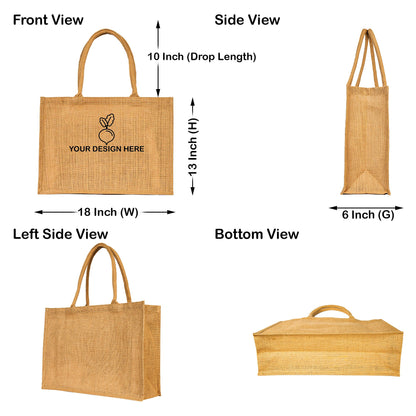 Wholesale Jute Tote Bags – Reusable Burlap Shopping Bags, Weddings, DIY Crafts, Gifts, and Kitchen Groceries (Packs of 12)