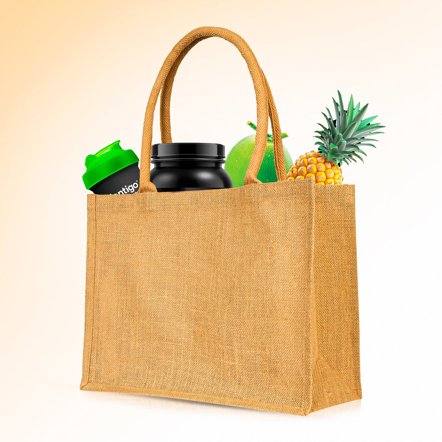 Shopping Jute Bags, Wholesale Reusable Burlap Travel & Beach Bags, Promotional, Gifting (Set of 8)