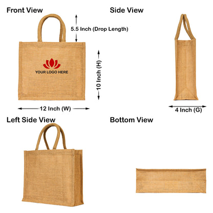 Shopping Jute Bags, Wholesale Reusable Burlap Travel & Beach Bags, Promotional, Gifting (Set of 8)