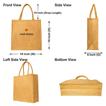 Jute Tote Bags – Reusable Burlap Wholesale Shopping, Travel, Holidays, Weddings Gift , Daily Use (Set of 12)