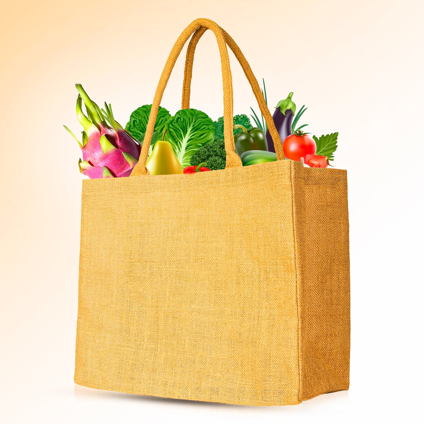 Jute Tote Bags – Reusable Burlap Wholesale Shopping, Travel, Holidays, Weddings Gift , Daily Use (Set of 12)