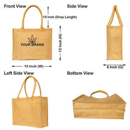 Wholesale Jute Shopping Bags Burlap Totes for Wedding,Daily Use, Shopping, Holidays & Special Occasions (Set of 8)