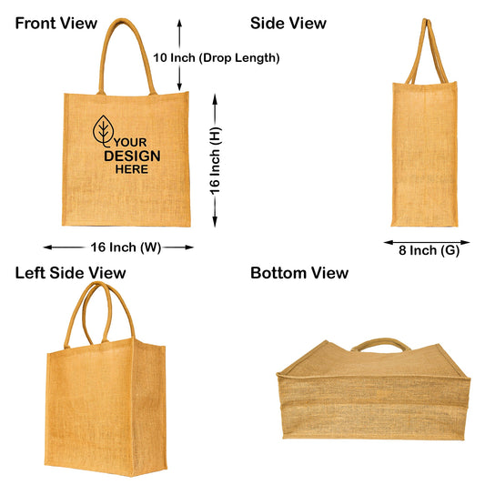 Wholesale Burlap Tote Bags – Reusable Jute Gift, Grocery Bags for Women, Bridesmaid, DIY, Shopping, & Weddings (Set of 8)