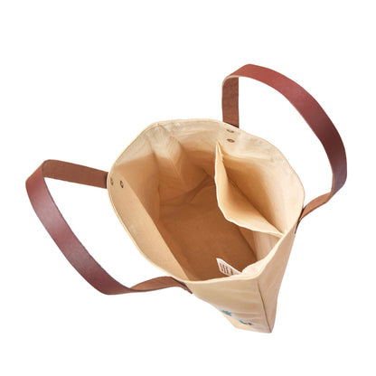 Wholesale Floral Embroidered Canvas Shoulder Tote with Leather