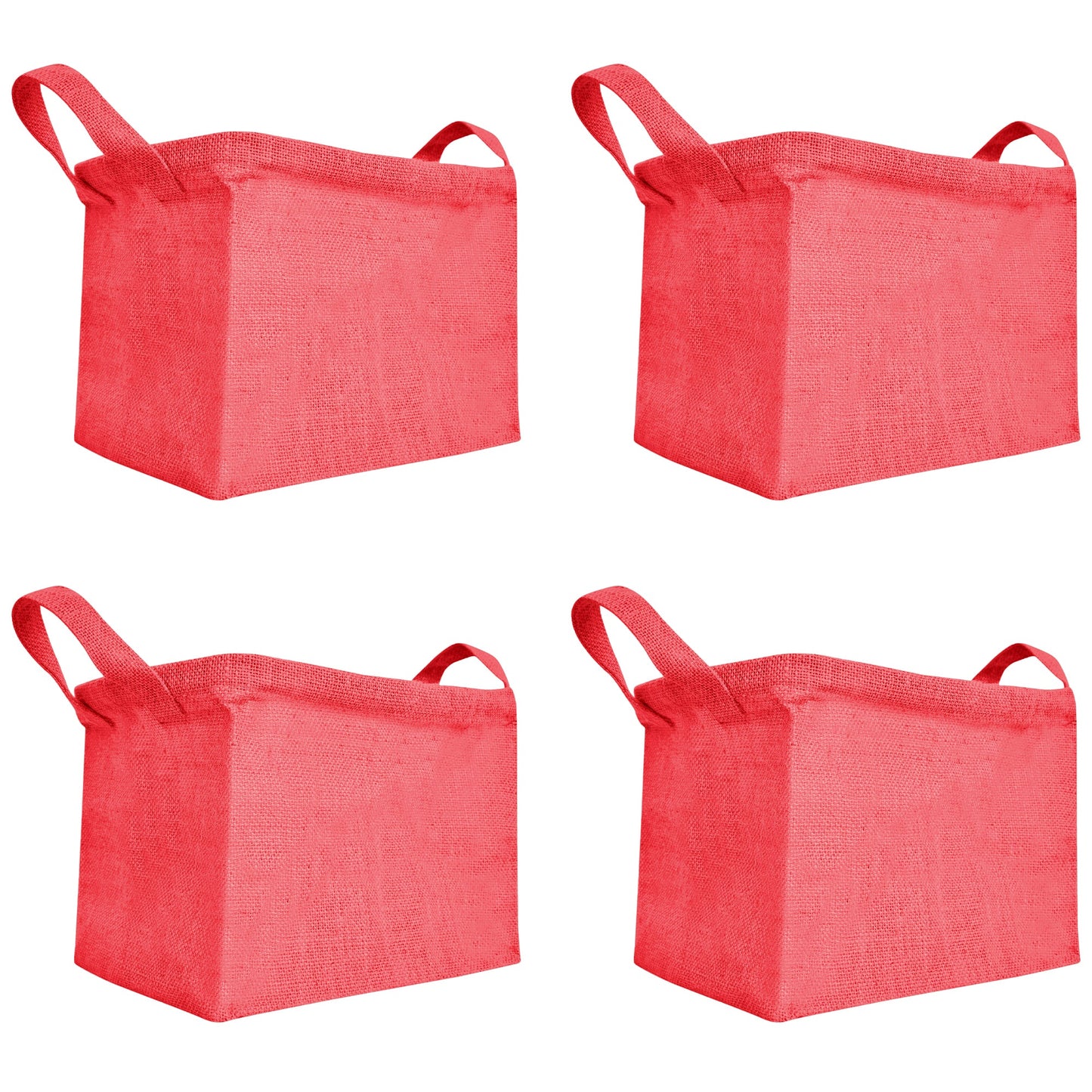 Wholesale Coloured Burlap Ecofriendly Jute Organizer Basket  (Packs of 4)