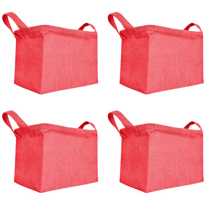 Wholesale Coloured Burlap Ecofriendly Jute Organizer Basket  (Packs of 4)