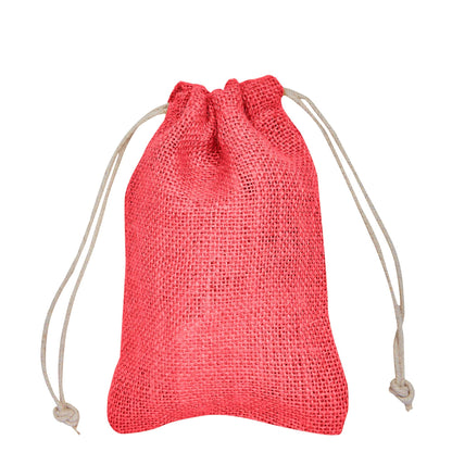 Wholesale Coloured Burlap Drawstring Jute Gift Bags for Party Favours (8 PCS)