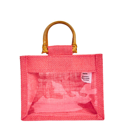 Wholesale Reusable Colourful Burlap Jute Gift Bags for Party Favours & Events (7 PCS)