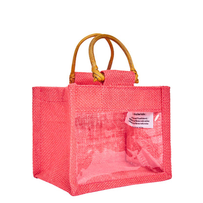 Wholesale Reusable Colourful Burlap Jute Gift Bags for Party Favours & Events (7 PCS)