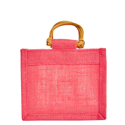 Wholesale Colourful Burlap Jute Gift Bags with Organza for Party Favours & Events (Packs of 7)