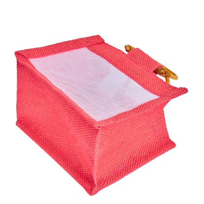 Wholesale Colourful Burlap Jute Gift Bags with Organza for Party Favours & Events (Packs of 7)