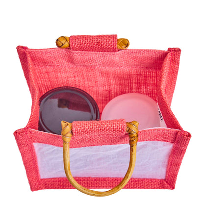 Wholesale Colourful Burlap Jute Gift Bags with Organza for Party Favours & Events (Packs of 7)