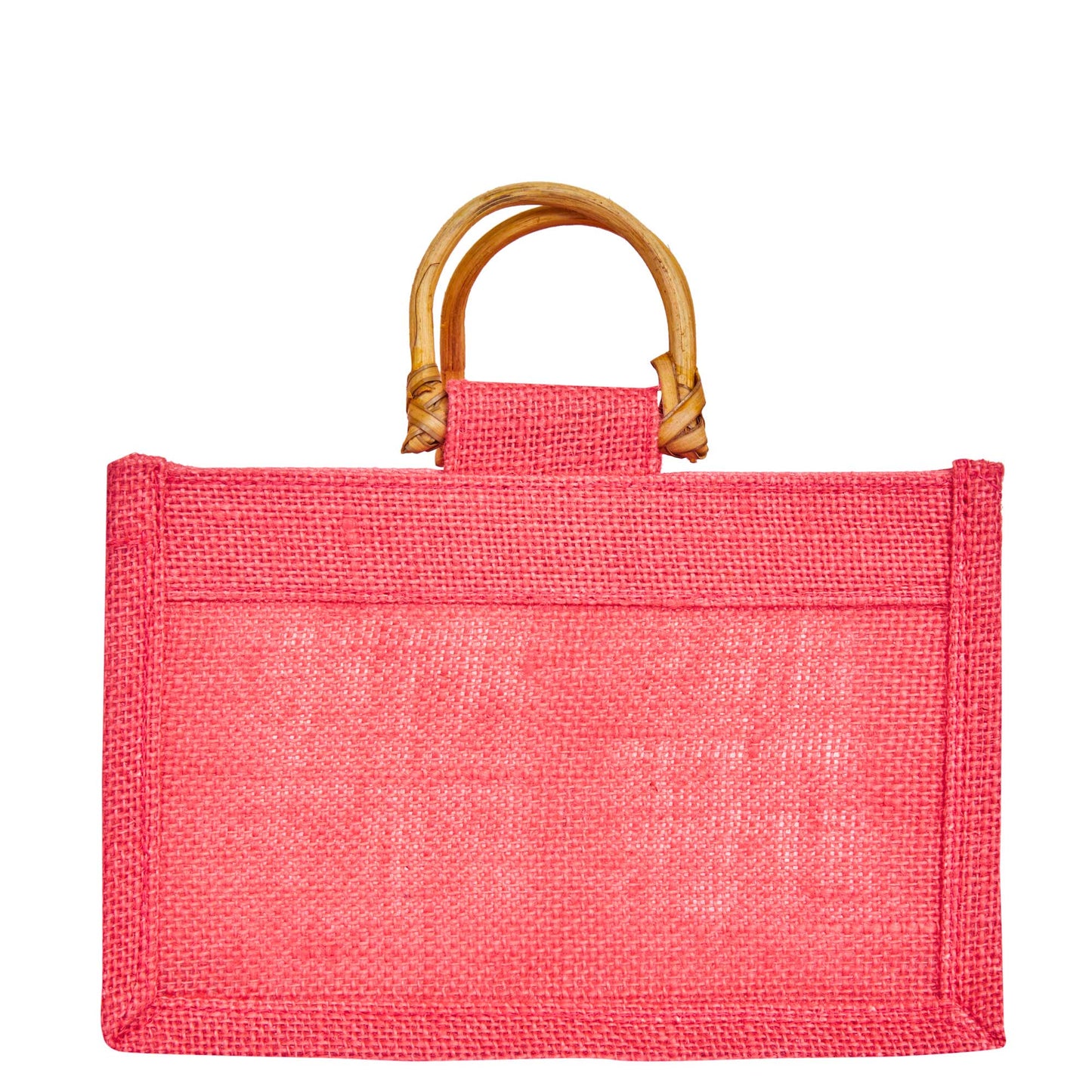Wholesale Colourful Burlap Jute Gift Bags with Cane Handles (Packs of 7)