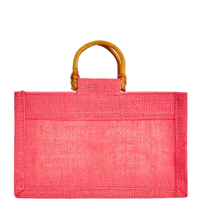 Wholesale Eco-Friendly Coloured Burlap Jute Gift Bags with Organza  (Packs of 7)