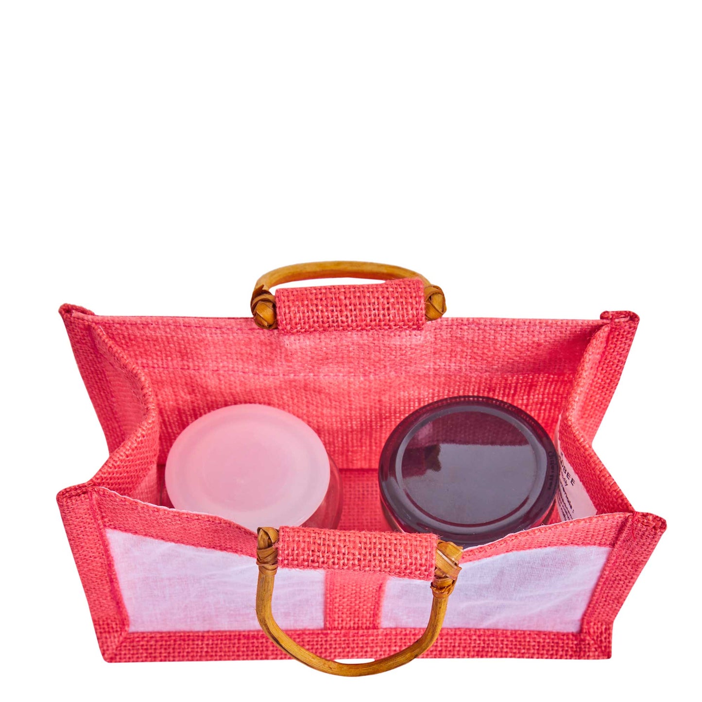 Wholesale Eco-Friendly Coloured Burlap Jute Gift Bags with Organza  (Packs of 7)