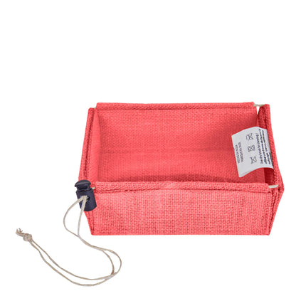 Wholesale Eco-Friendly Coloured Burlap Jute Gift Boxes with PVC Window for Events(Packs of 7)