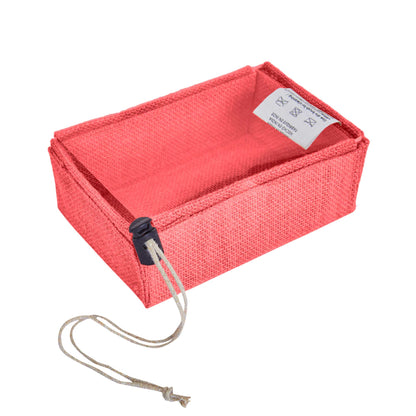 Wholesale Eco-Friendly Coloured Burlap Jute Gift Boxes with PVC Window for Events(Packs of 7)