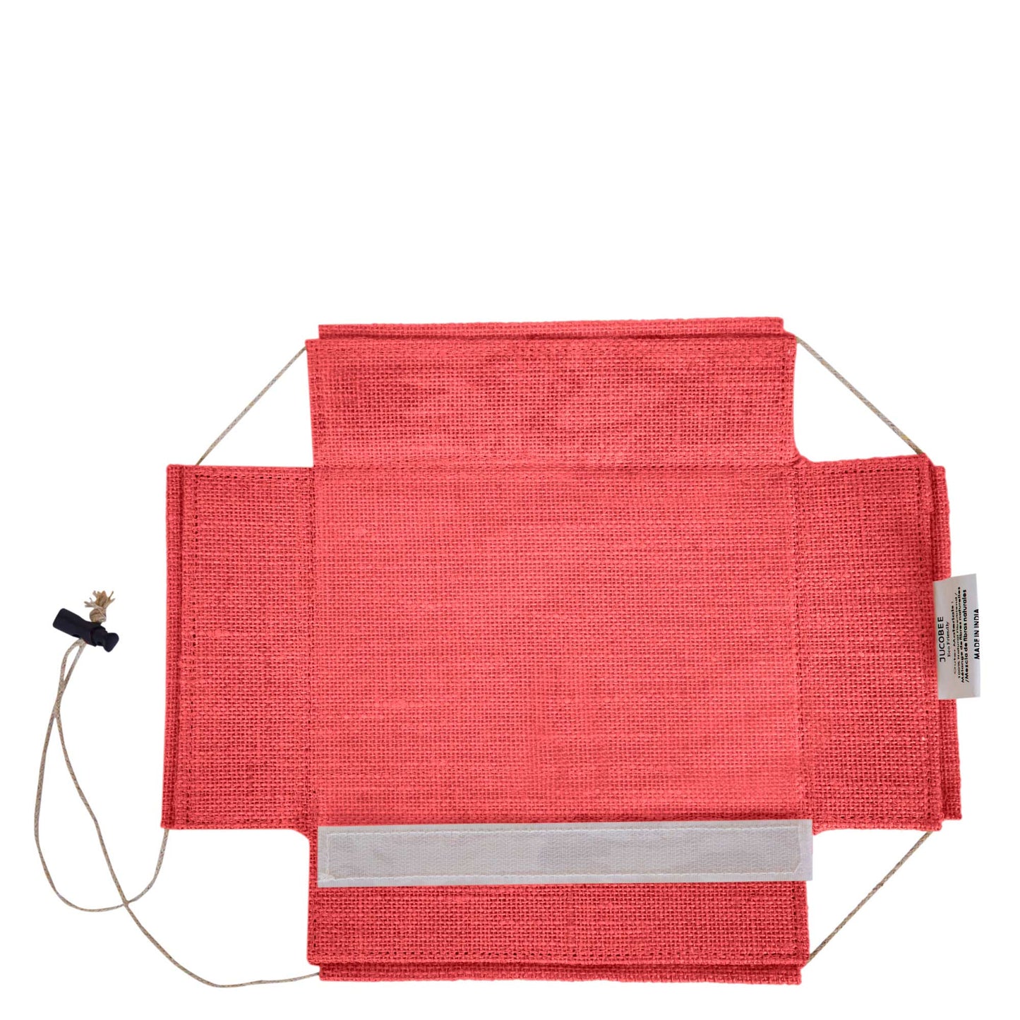 Wholesale Reusable Coloured Burlap Jute Gift Boxes with PVC Window forParty gift (Packs of 7)