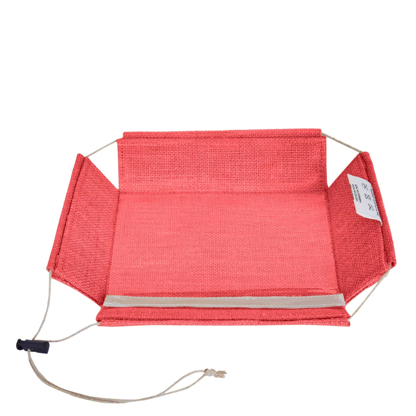 Wholesale Reusable Coloured Burlap Jute Gift Boxes with PVC Window forParty gift (Packs of 7)