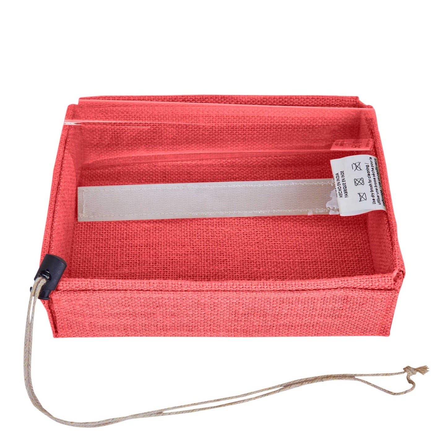 Wholesale Reusable Coloured Burlap Jute Gift Boxes with PVC Window forParty gift (Packs of 7)