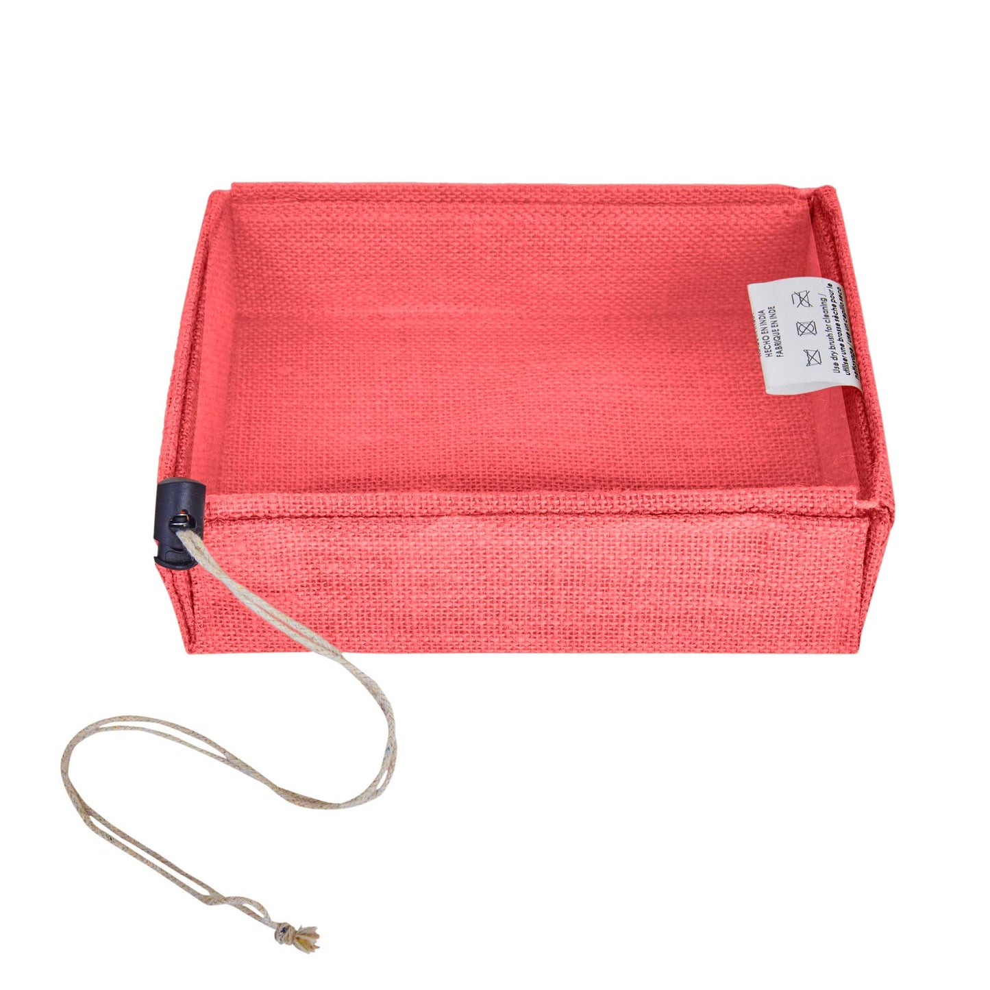 Wholesale Reusable Coloured Burlap Jute Gift Boxes with PVC Window forParty gift (Packs of 7)