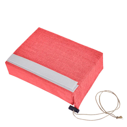 Wholesale Reusable Coloured Burlap Jute Gift Boxes with PVC Window forParty gift (Packs of 7)