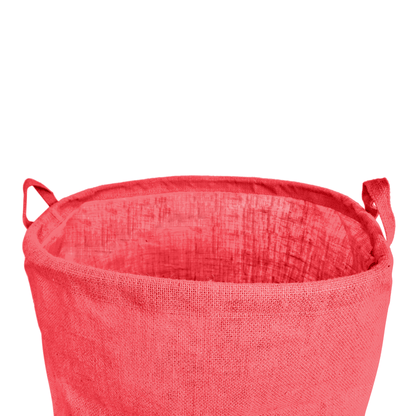 Wholesale Coloured Jute Burlap Laundry Storage Basket (Set of 4)