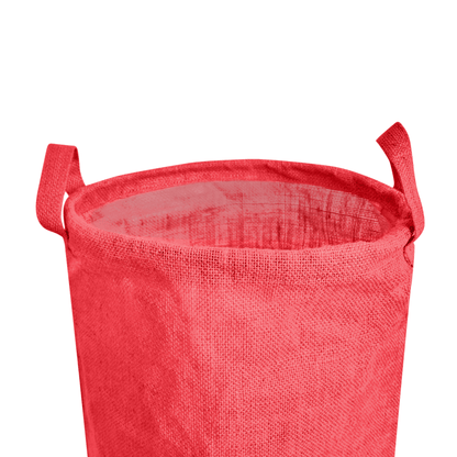 Wholesale Coloured Jute Burlap Laundry Storage Basket  (Set of 4)